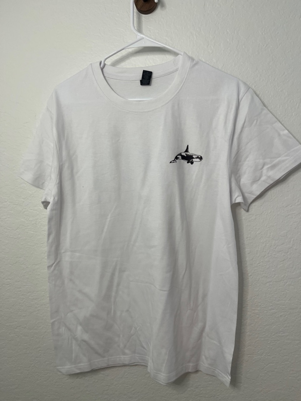 Amazon White Tee with Black Killer Whale Graphic - Picture 3 of 4